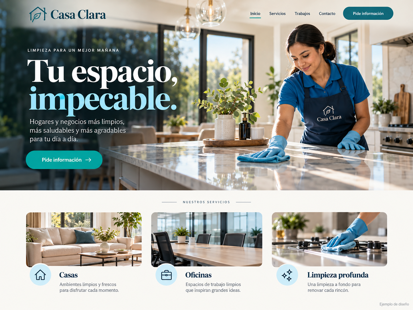 Ejemplo de página de limpieza: imagen grande